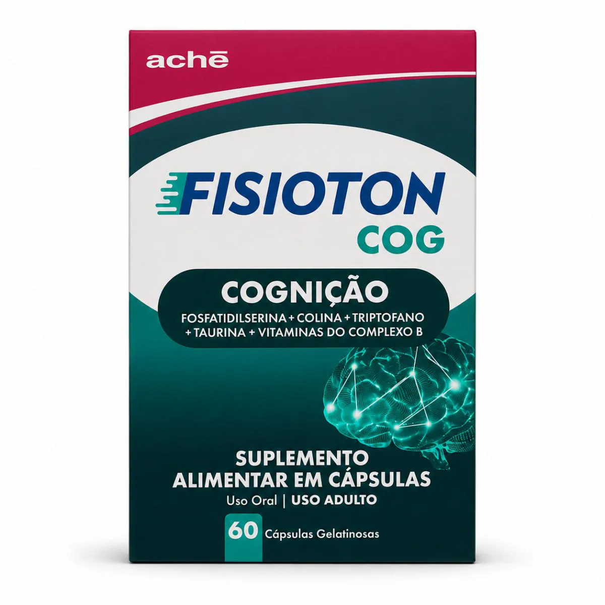 Kit 3 Fisioton Cog 60 Capsulas Sabor sem Sabor Complexo B Full
