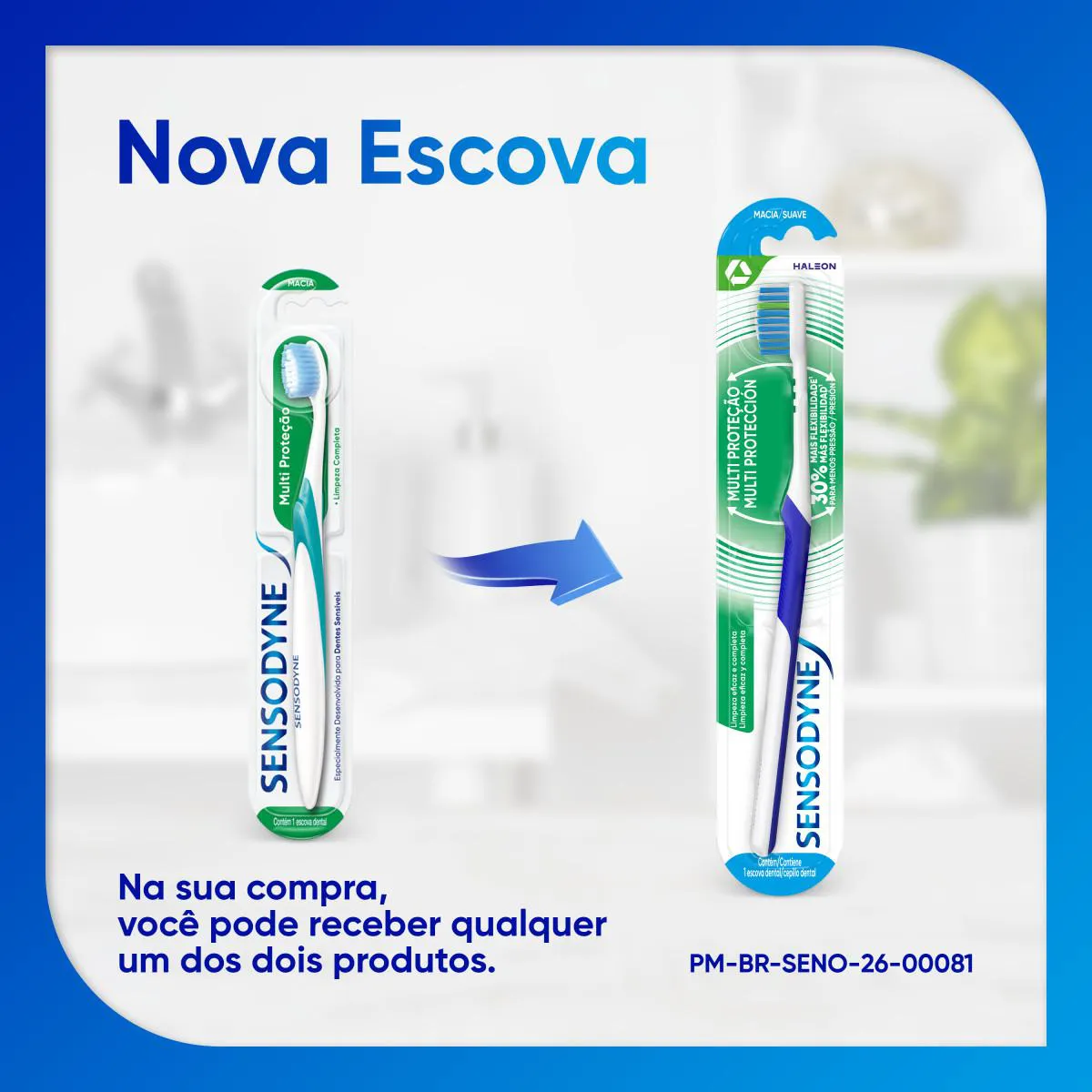 Escova de Dente Sensodyne Multi Proteção Macia com 1 unidade