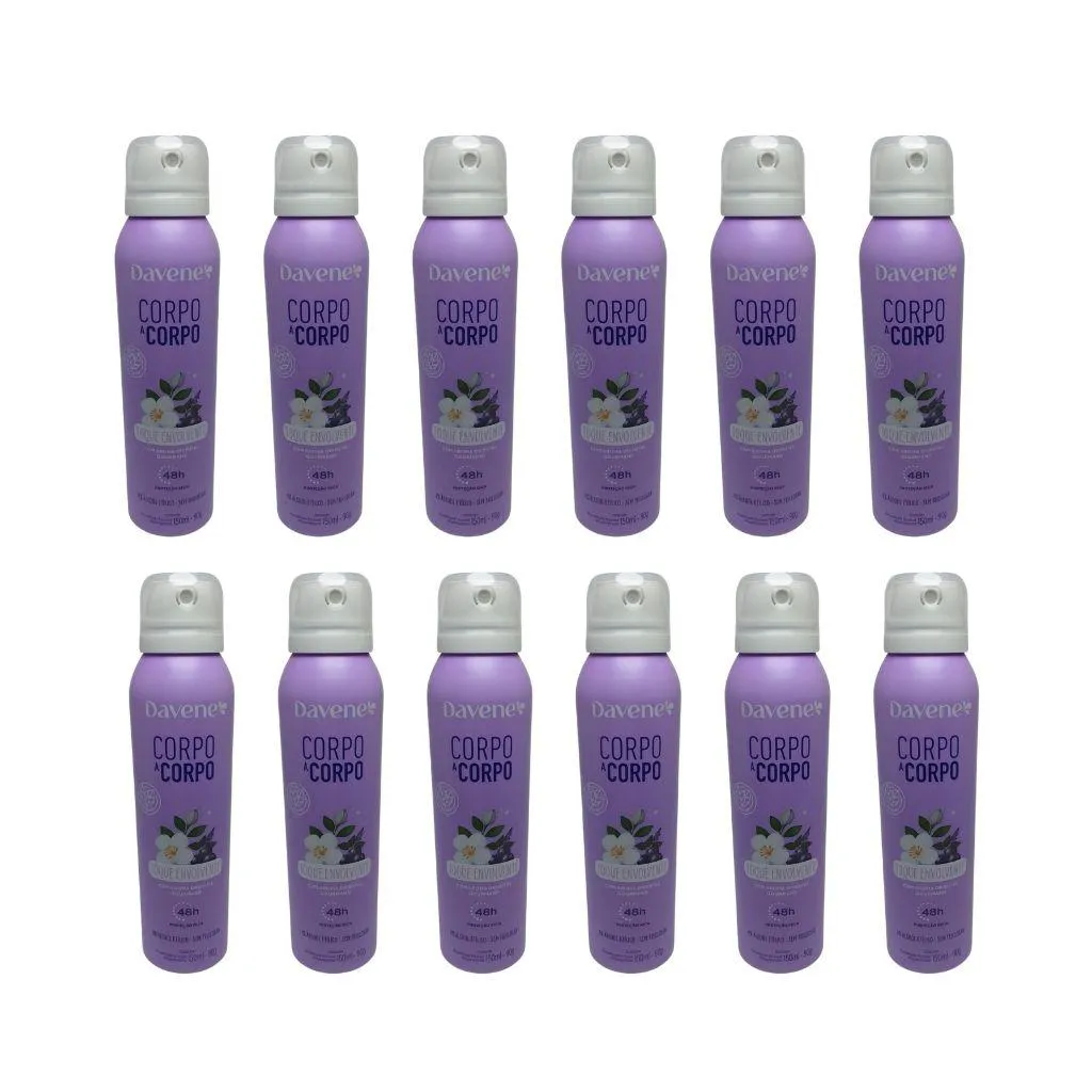Desodorante Aero Davene Corpo a Corpo Env 150ml-kit C/12Un