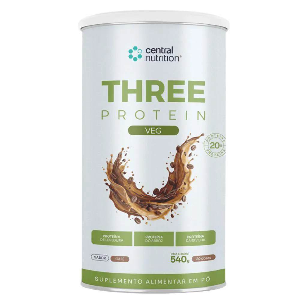 Suplemento Whey Protein Vegano Three Protein Vegan 540g - Central Nutrition Café