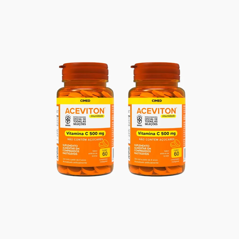 Kit 2 Aceviton Vitamina C com 60 Comprimidos - Cimed