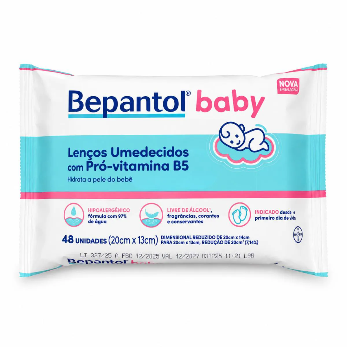 Lenço Umedecido Bepantol Baby 96 Unidades 20cm X 13cm Full