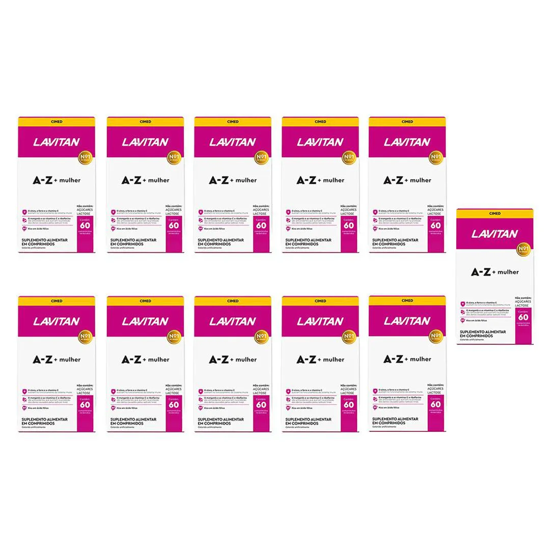 Kit 11 Lavitan A-Z Mulher Suplemento 60 Cápsulas - Cimed