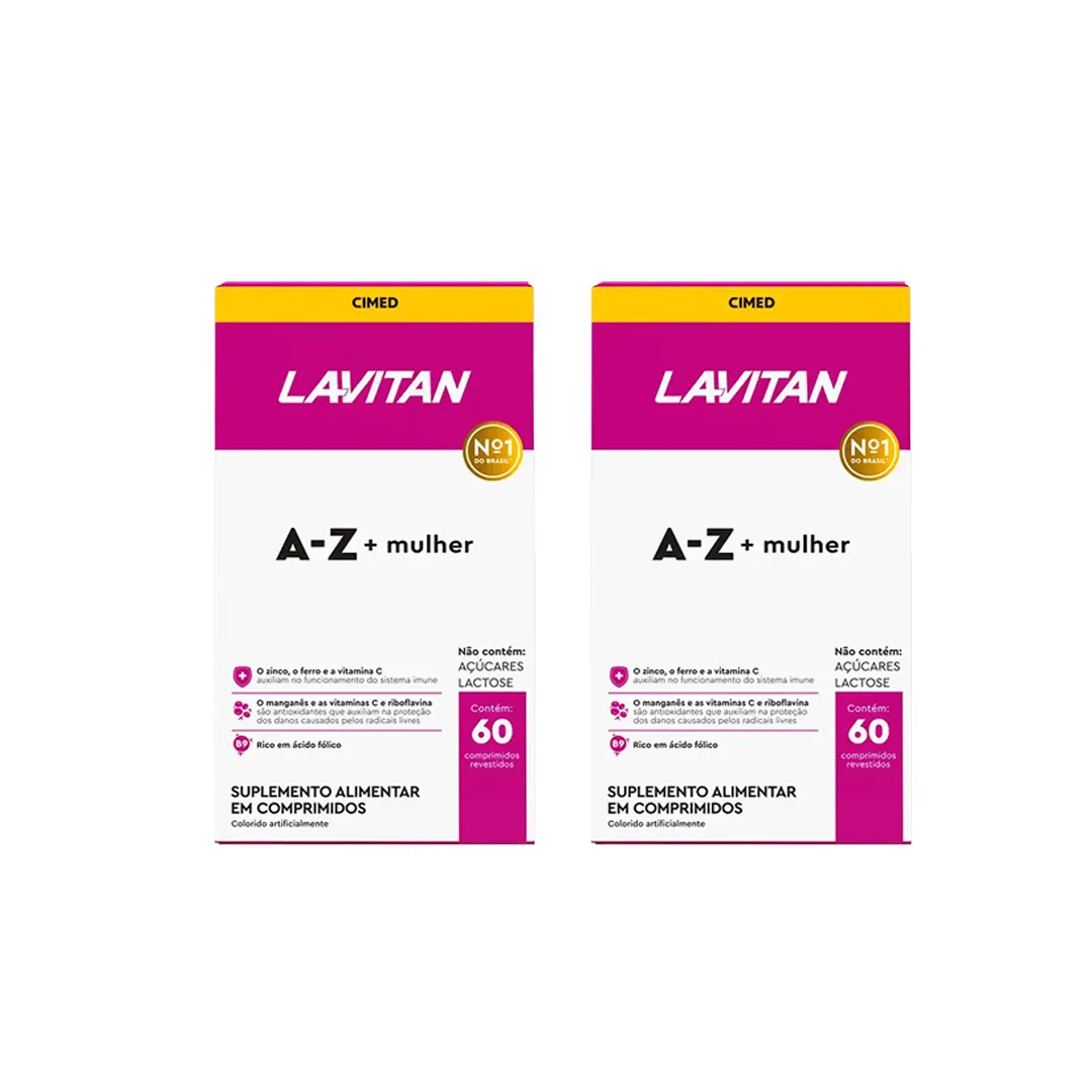 Kit 2 Lavitan A-Z Mulher Suplemento 60 Cápsulas - Cimed