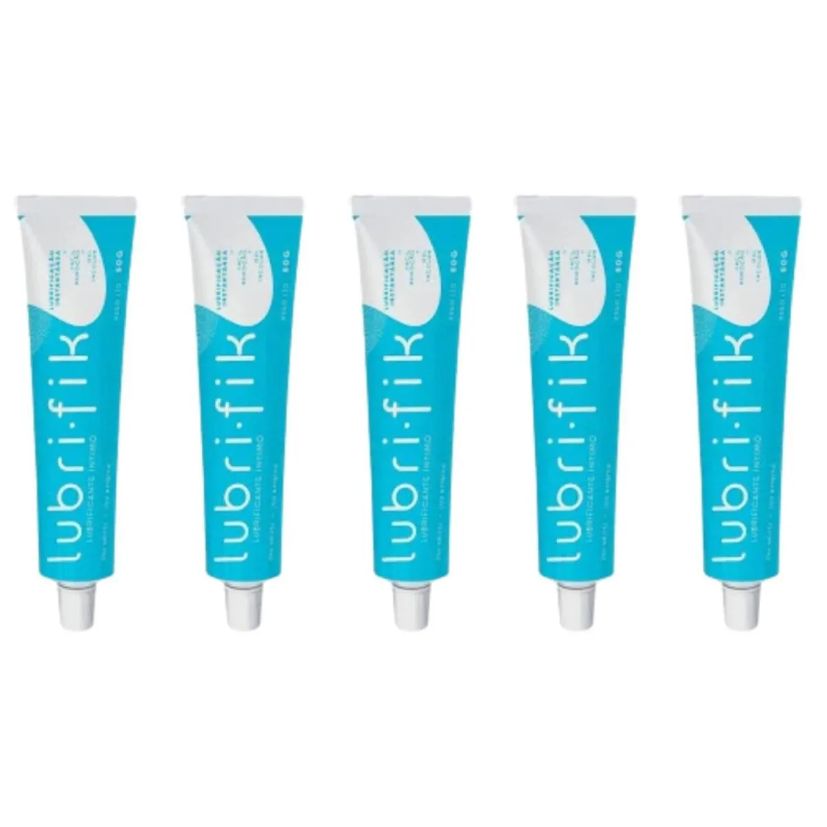Kit 5 Unidades Lubrifik Lubrificante Íntimo à Base D’água 50g Cimed