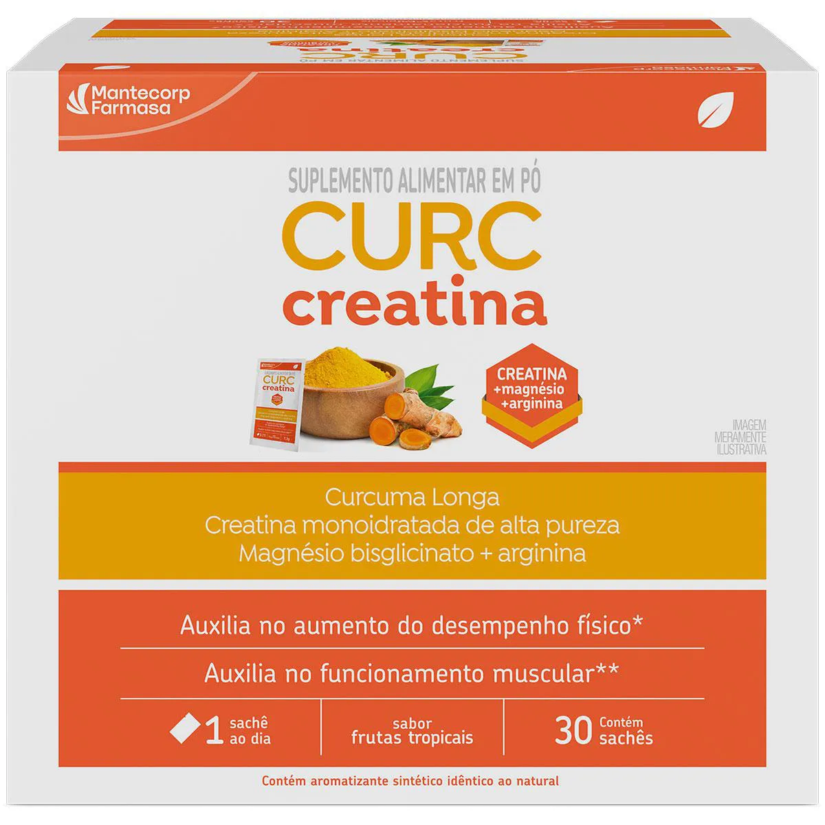 Suplemento Alimentar Curc Creatina Frutas Tropicais 30 sachês