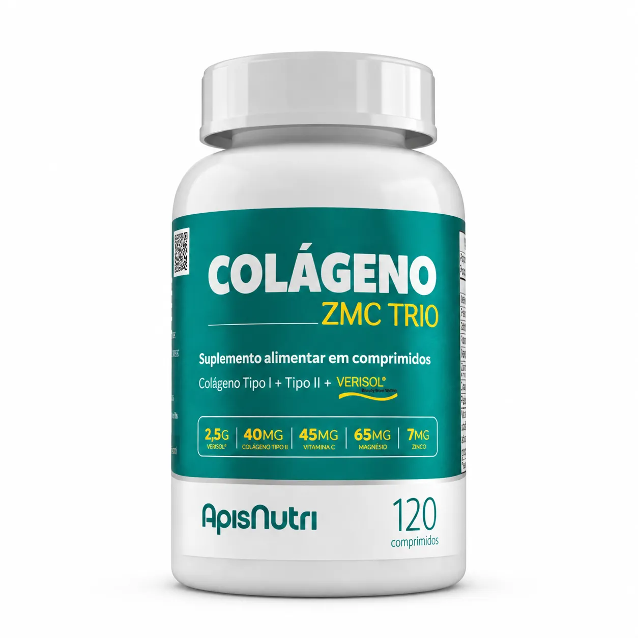 Colágeno Zmc Trio Apisnutri 120 Comprimidos