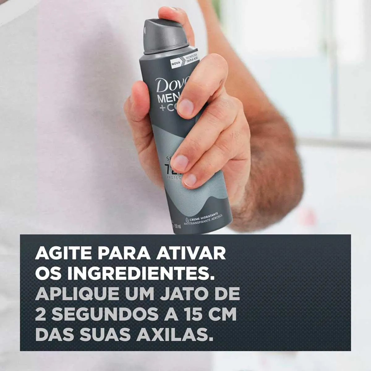 Desodorante Antitranspirante Aerosol Dove Men +Care Sem Perfume 48h 150ml