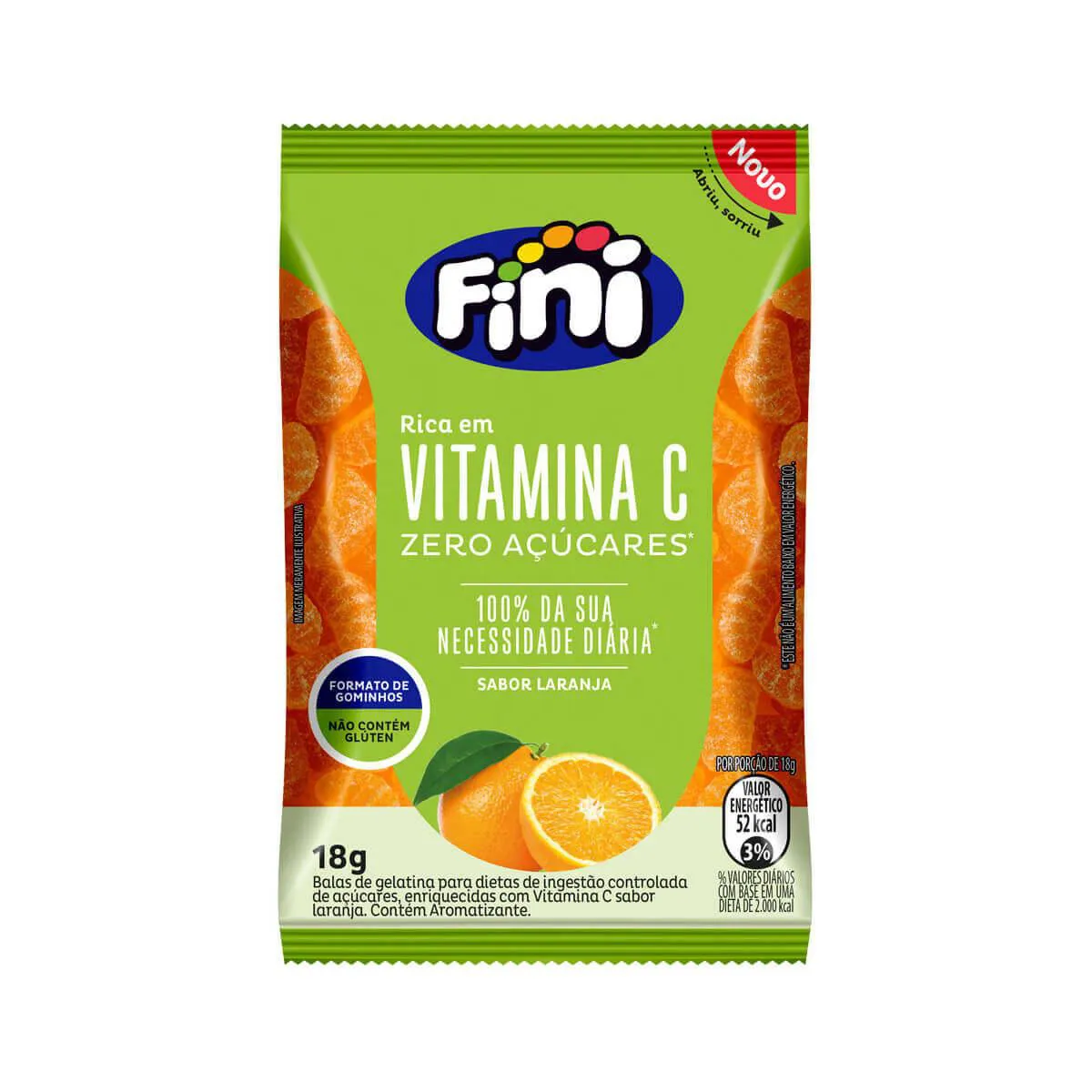 Balas de Gelatina Vitamina C Valda C Laranja Mentolada 50g