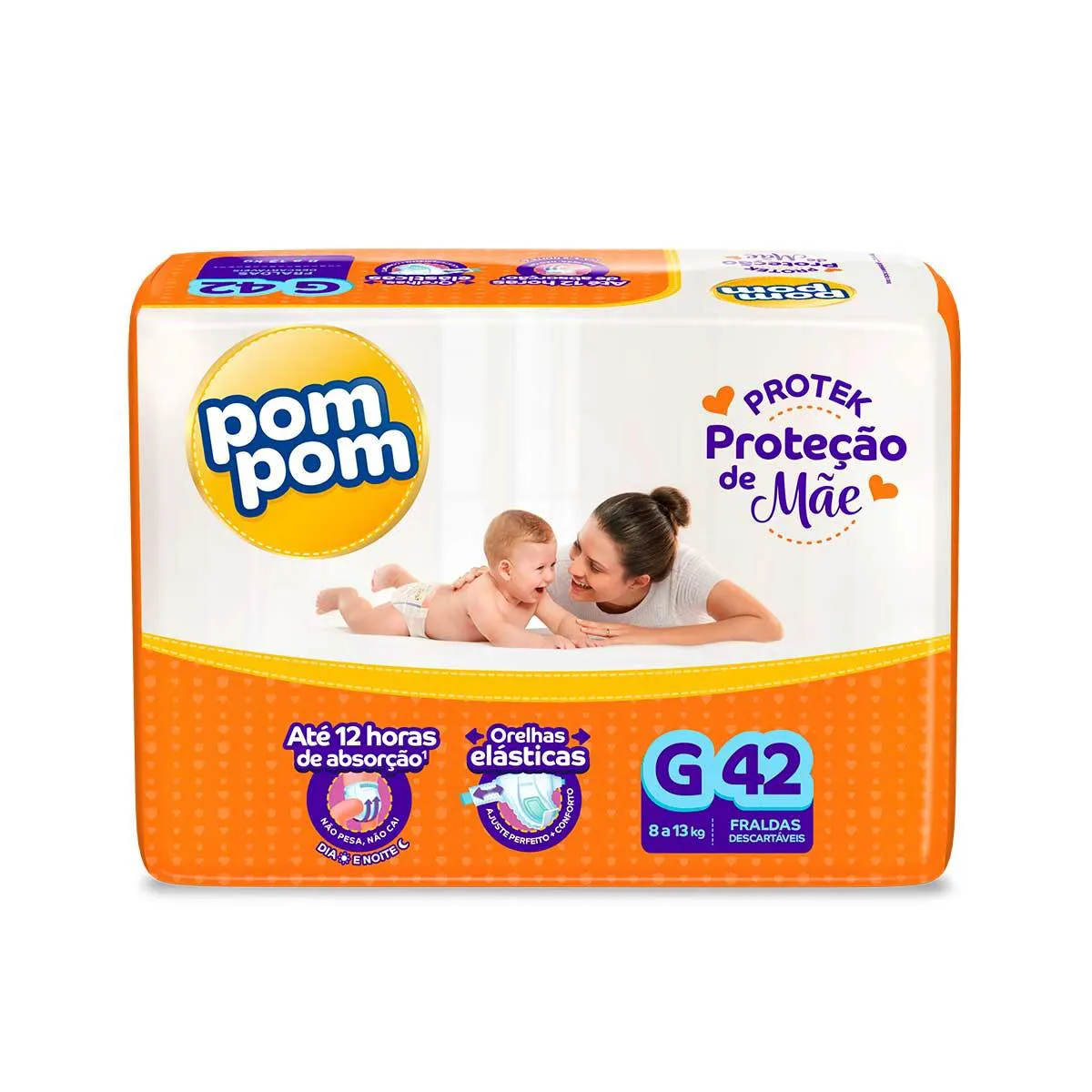 Kit Chá de Bebê Pom Pom Fralda G com Talco e Sabonete
