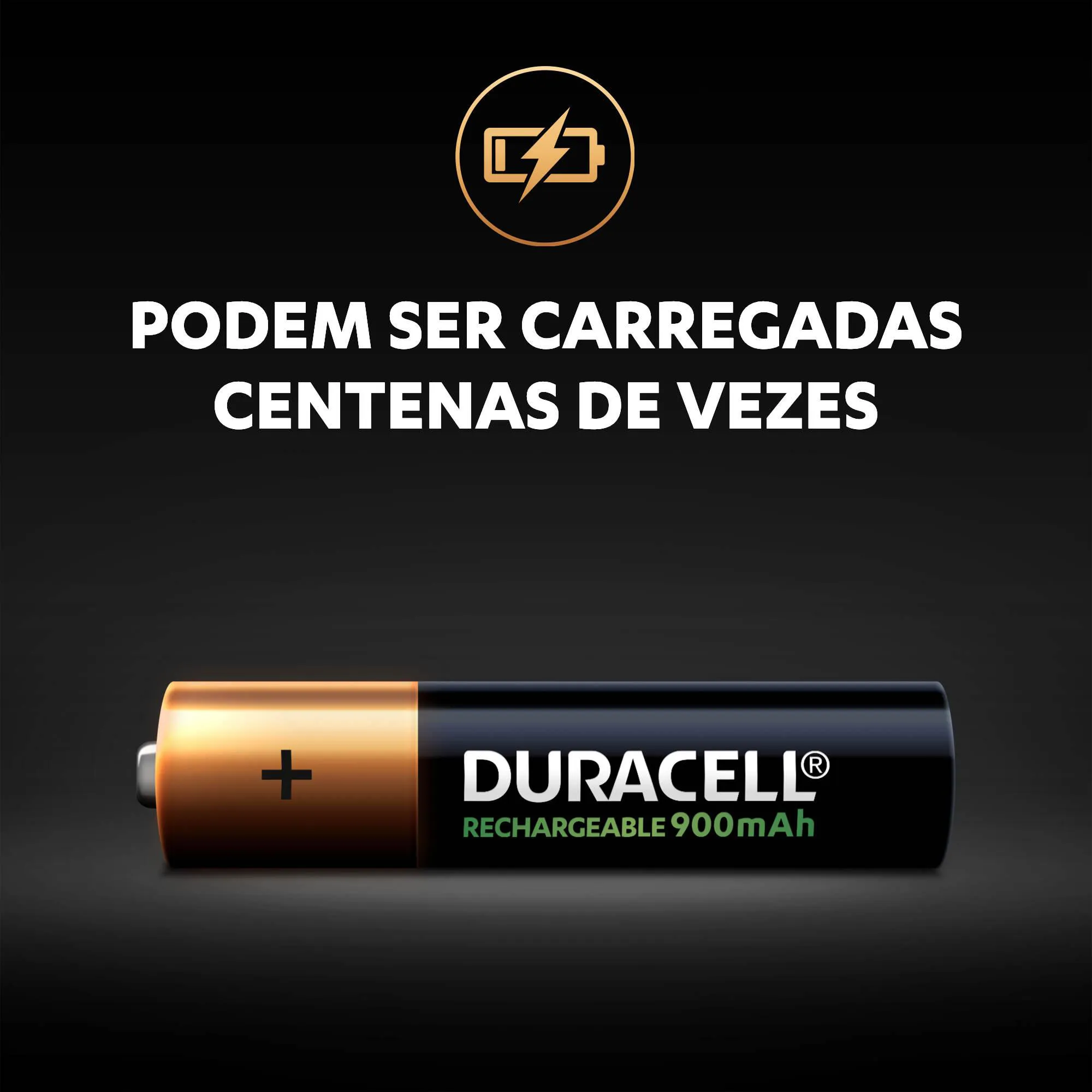 Pilha Alcalina Duracell Recarregável AAA com 4 unidades
