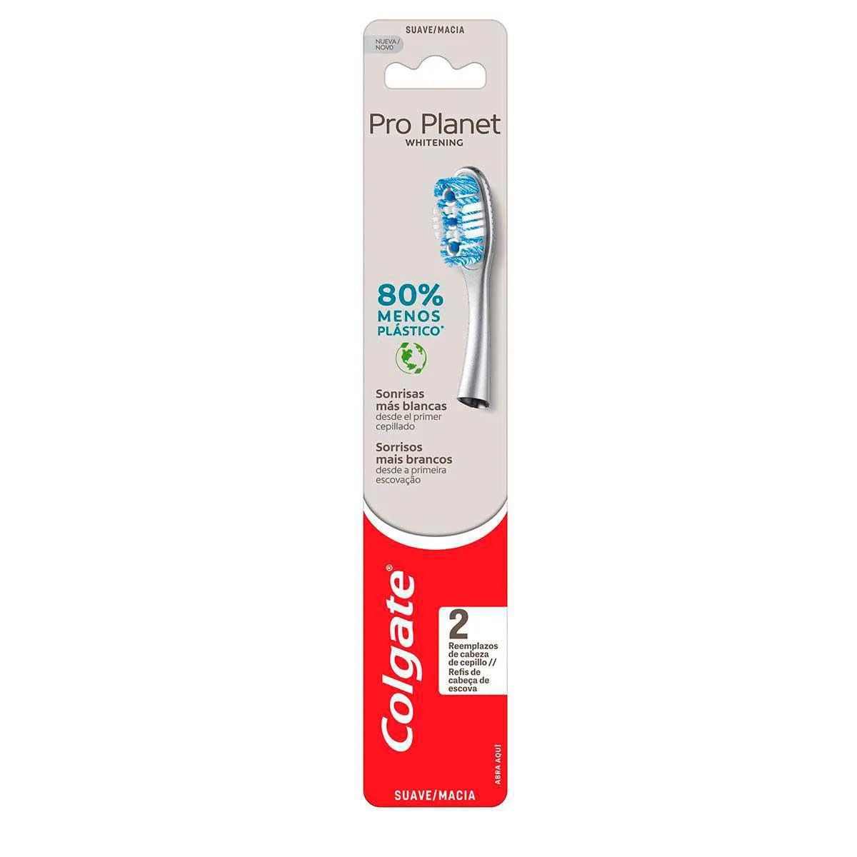 Refil para Escova de Dente Colgate Pro Planet com 2 unidades