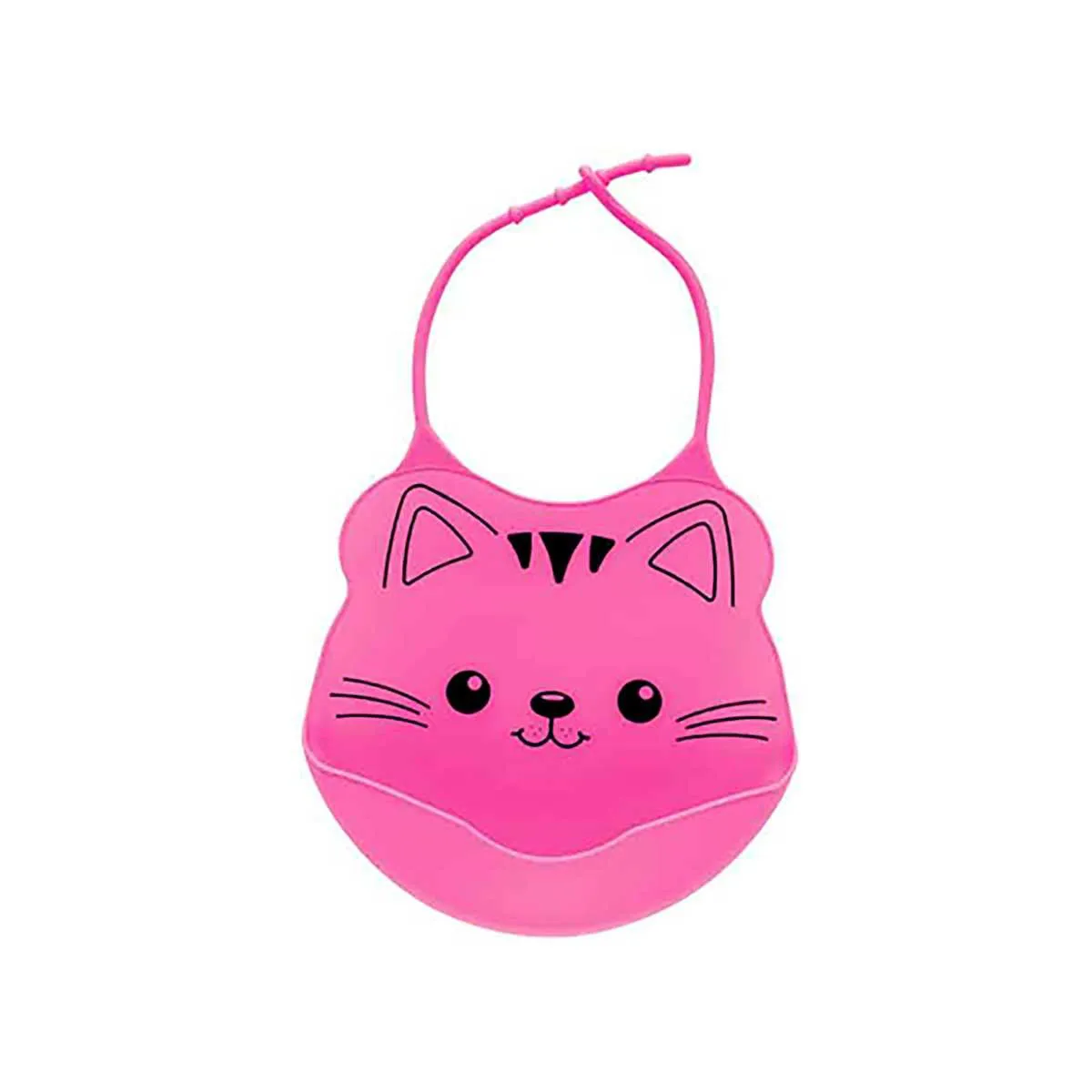 Babador de Silicone Buba Baby Rosa 1 unidade