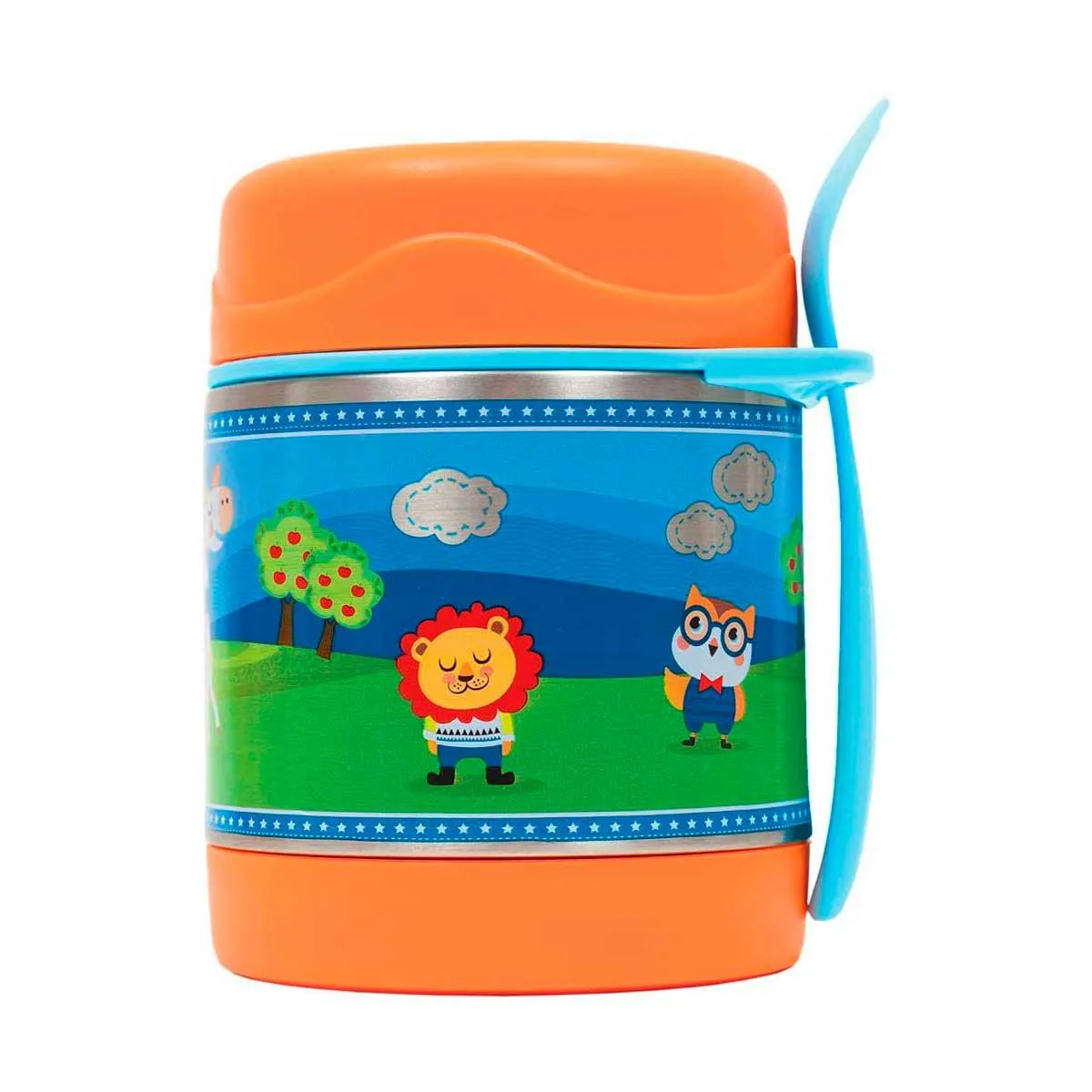 Pote Térmico para Alimentos Buba Baby Tema Animais Friends com 1 unidade
