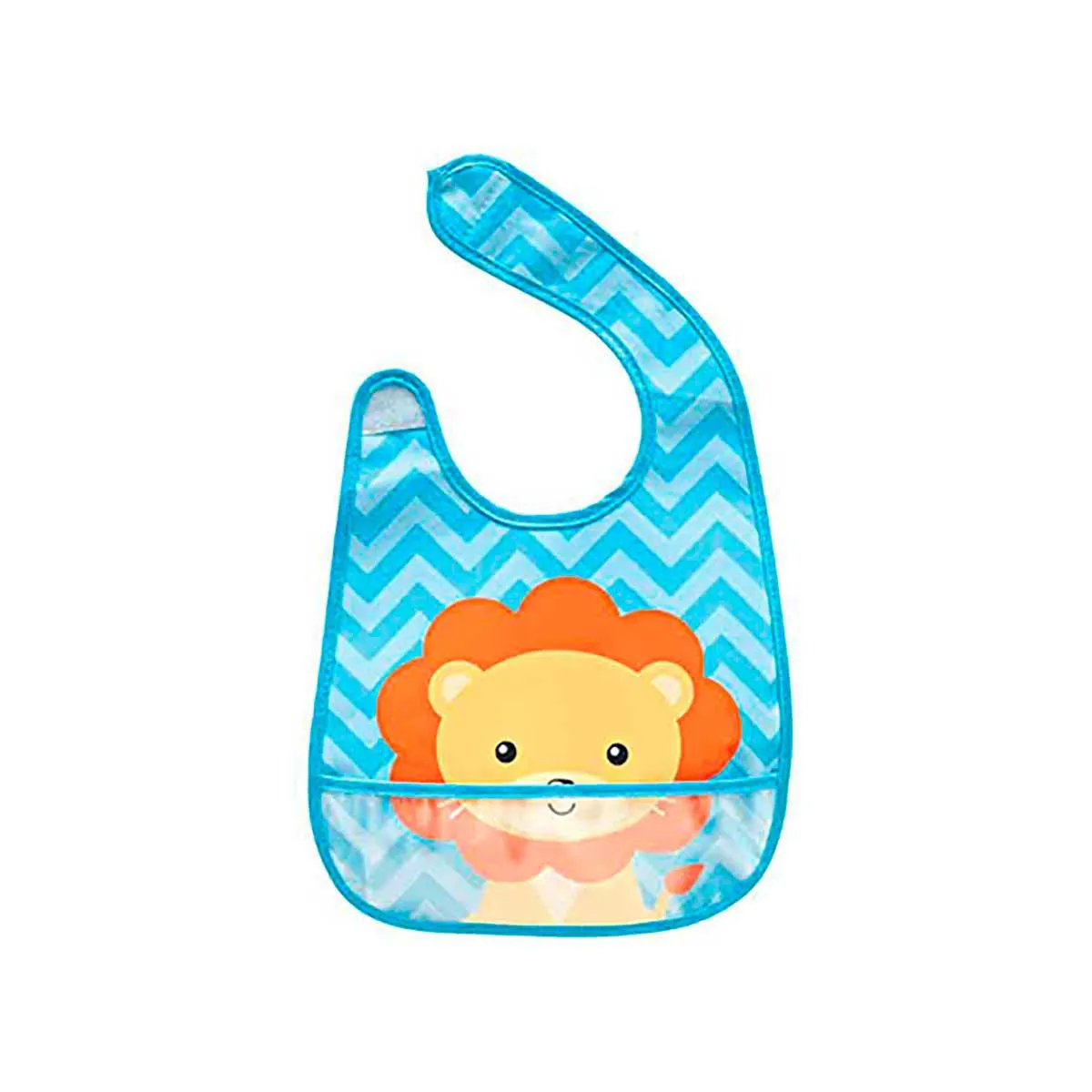 Babador Impermeável com Bolso Buba Animal Fun Leão 1 Unidade