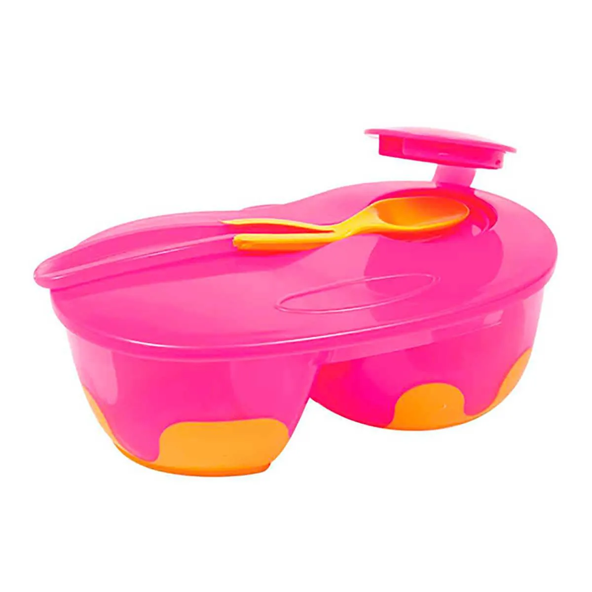 Kit Refeição com Divisória Buba Baby Rosa com 1 unidade
