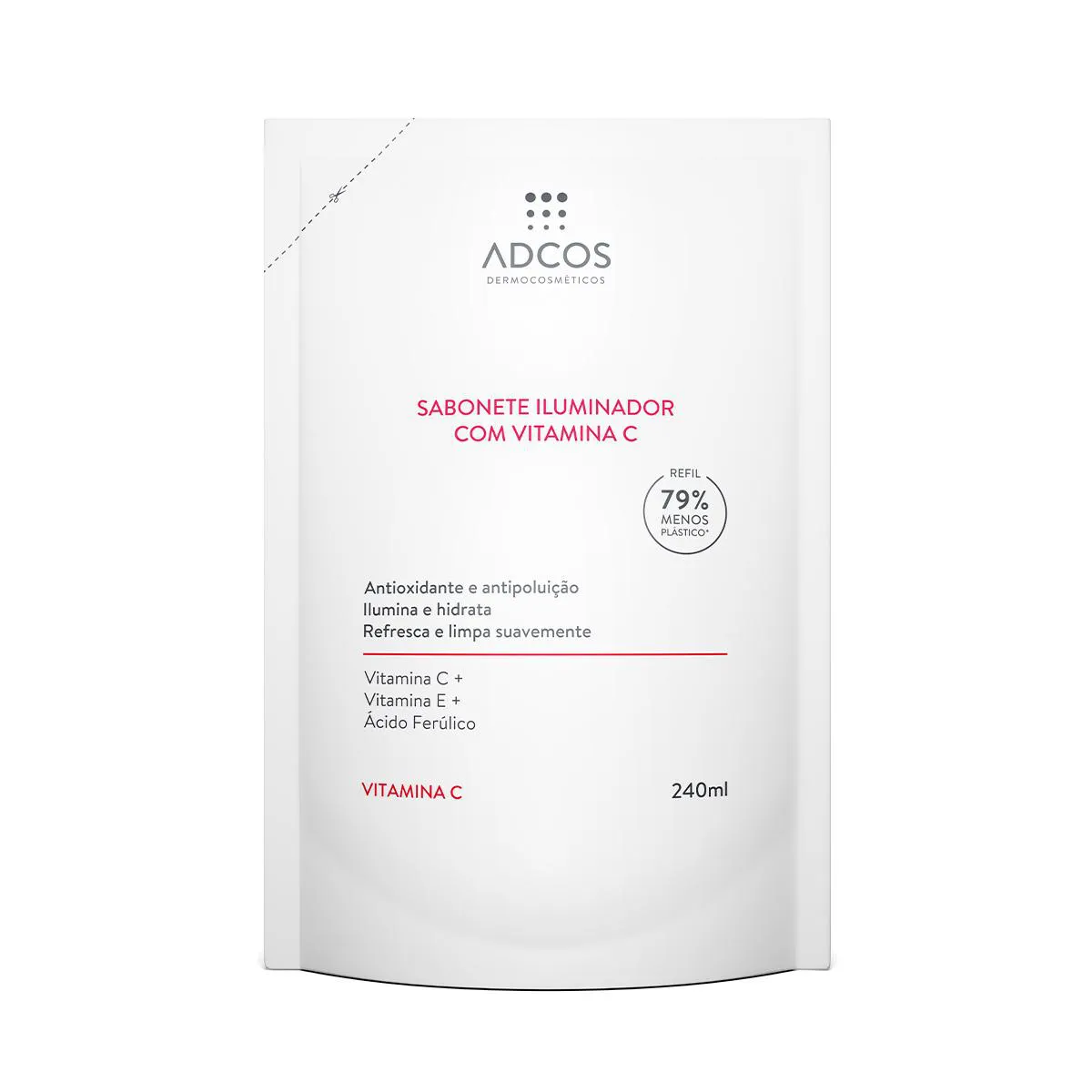Sabonete Iluminador Adcos Vitamina C Refil 240ml