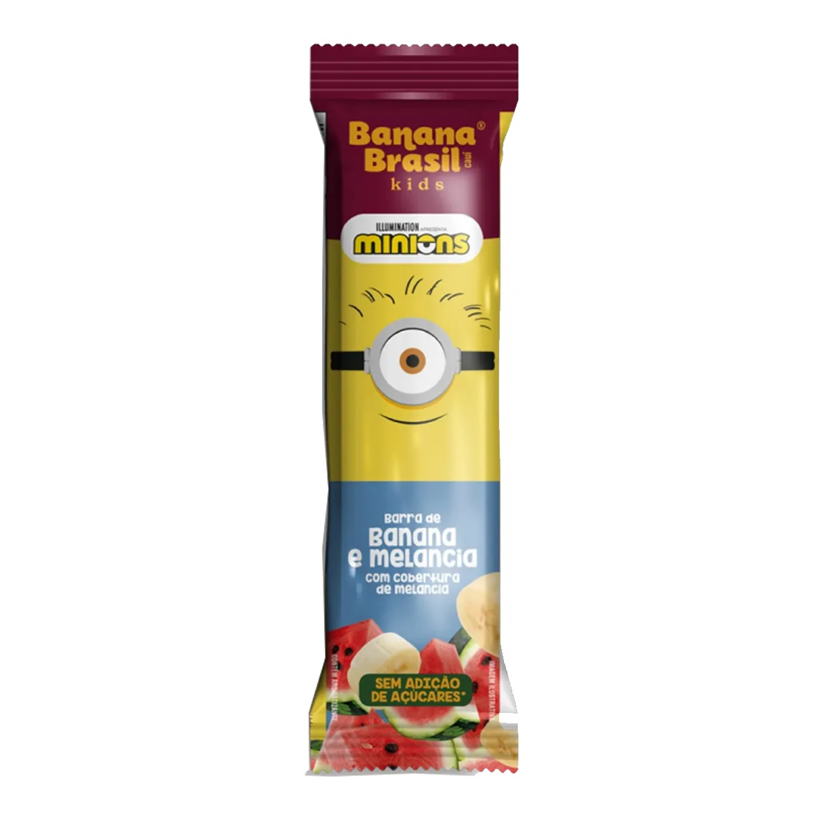 Barra de Frutas Banana Brasil Kids Minions Banana e Melancia 22g