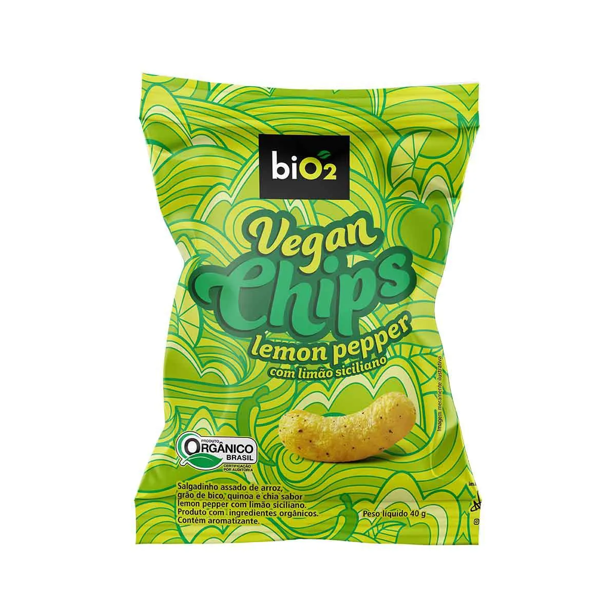Vegan Chips Lemon Pepper Orgânico biO2 40g