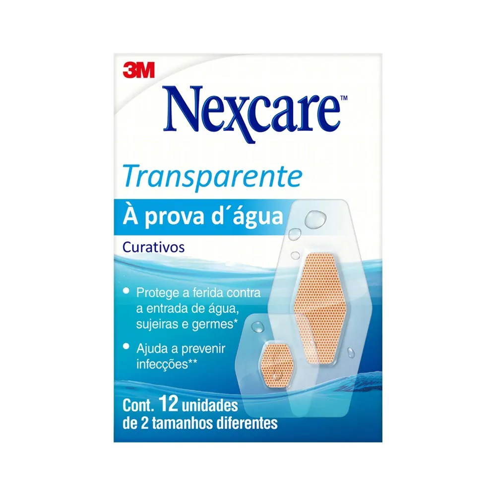 Curativo 3m Nexcare Com 12 Curativos Sortidos Transparentes