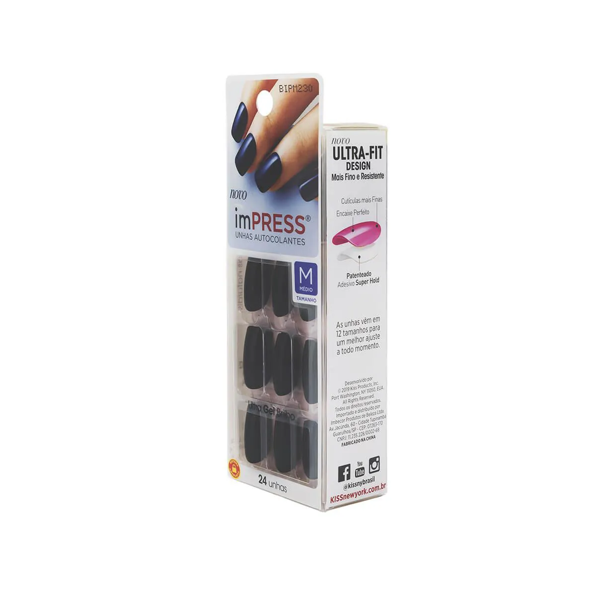 Unhas Autocolantes Impress All Fired Up Média com 24 unidades