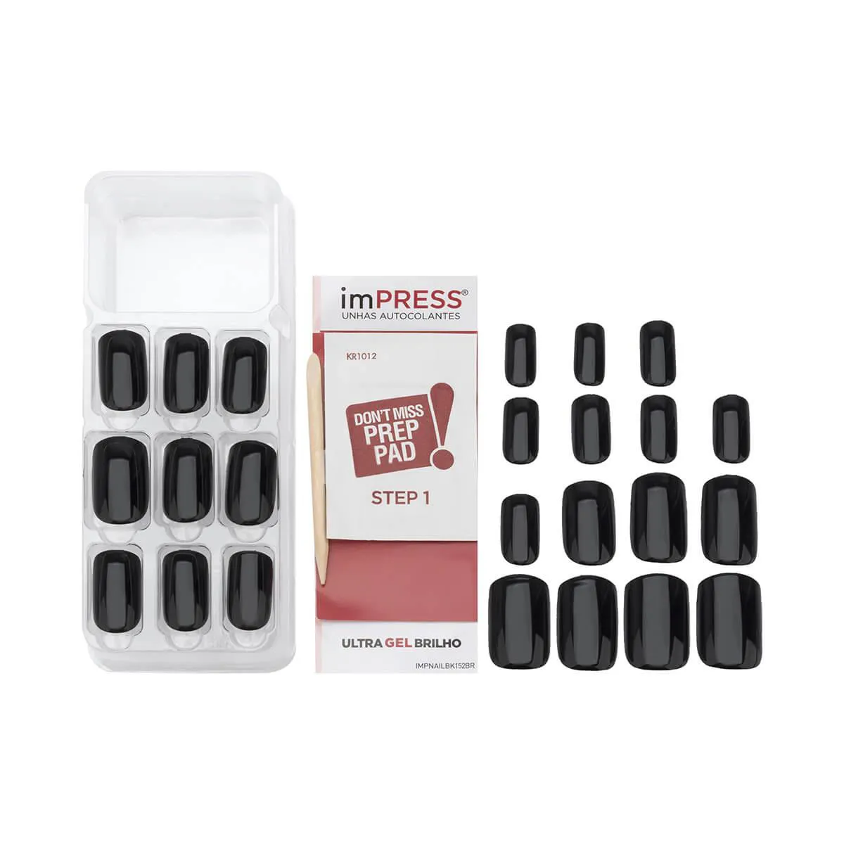 Unhas Autocolantes Impress All Fired Up Média com 24 unidades