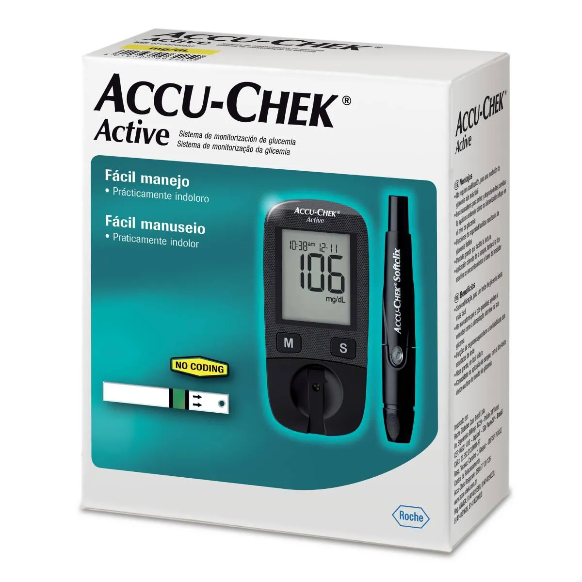 Medidor de Glicose Accu-Chek Active 10 tiras