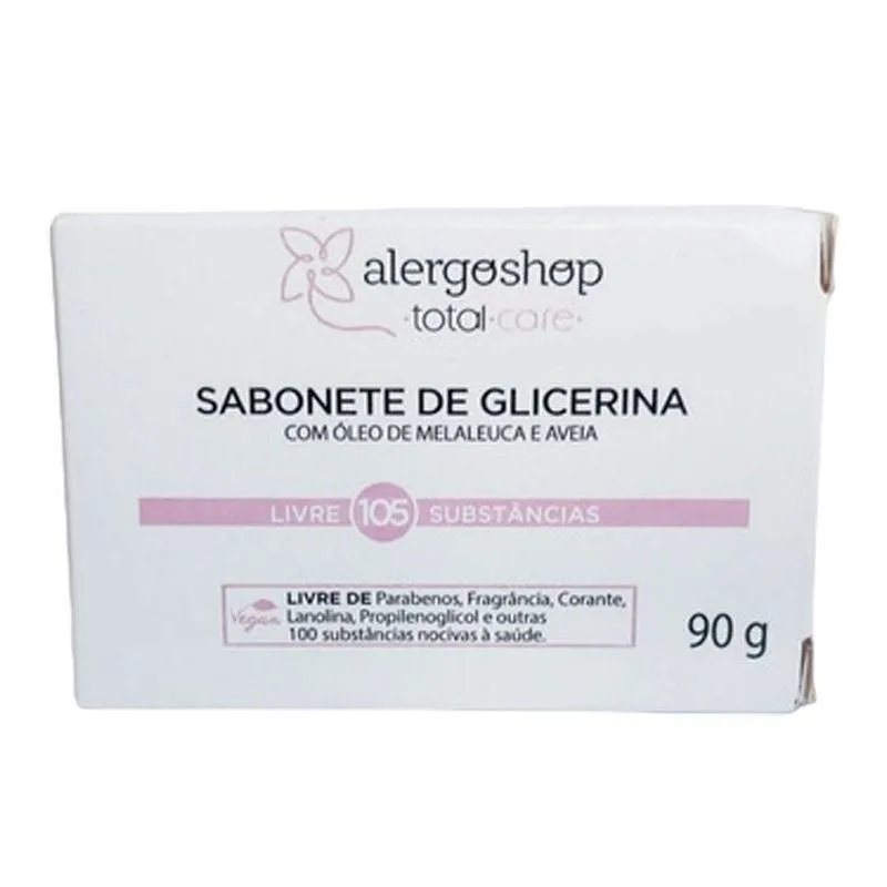 Sabonete em barra glicerina alergoshop 90g