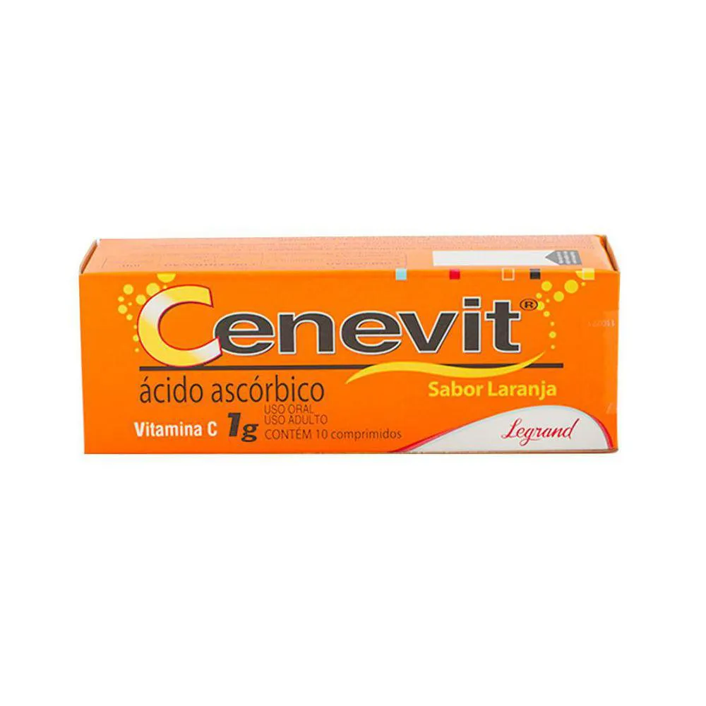 Vitamina C Efervecentes 1g Zero Açucar – Cenevit 10 Uni