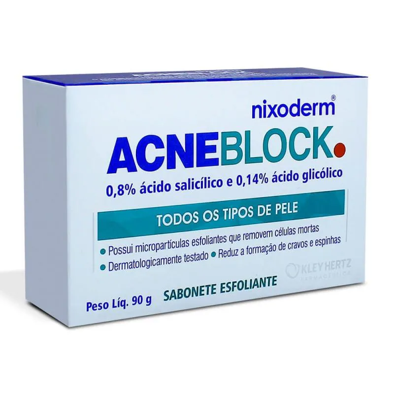 Acneblock Sabonete Esfoliante Todos Tipos de Pele 90g