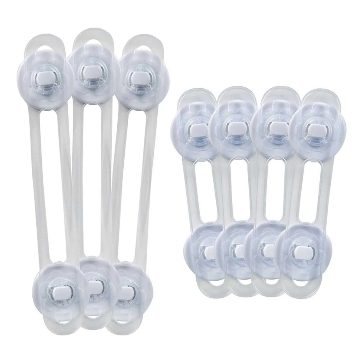 Kit Trava de Segurança Multiuso Flexível Buba Baby para Gavetas e Portas de Armário