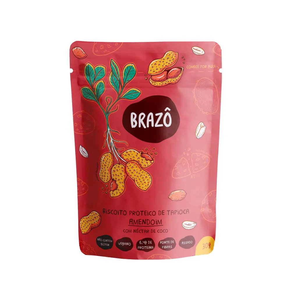 Kit 2x: Biscoito Proteico Amendoim Brazô 30g