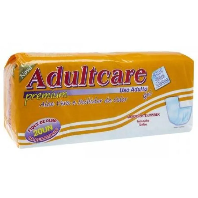 Absorvente Geriátrico Adultcare Premium Unissex 20 unidades