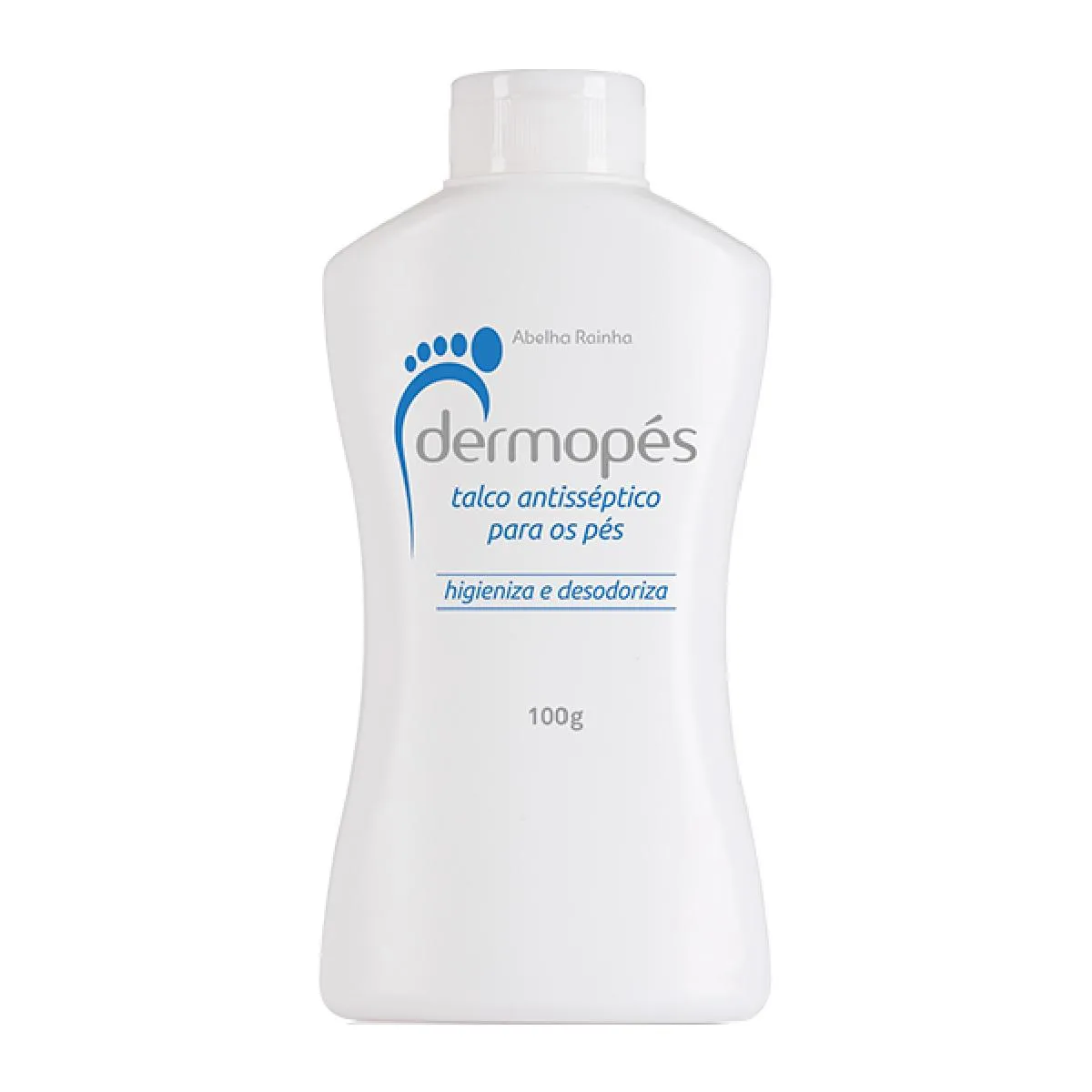 Talco Antisséptico para os Pés Higieniza e Desodoriza Dermopés Abelha Rainha 100g