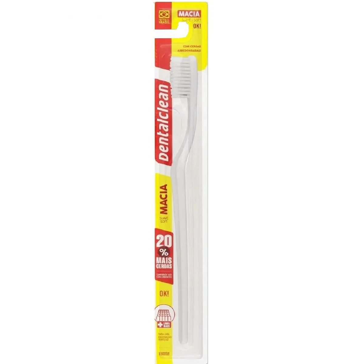 Escova de dente adulto macia suave soft ok! dentalclean