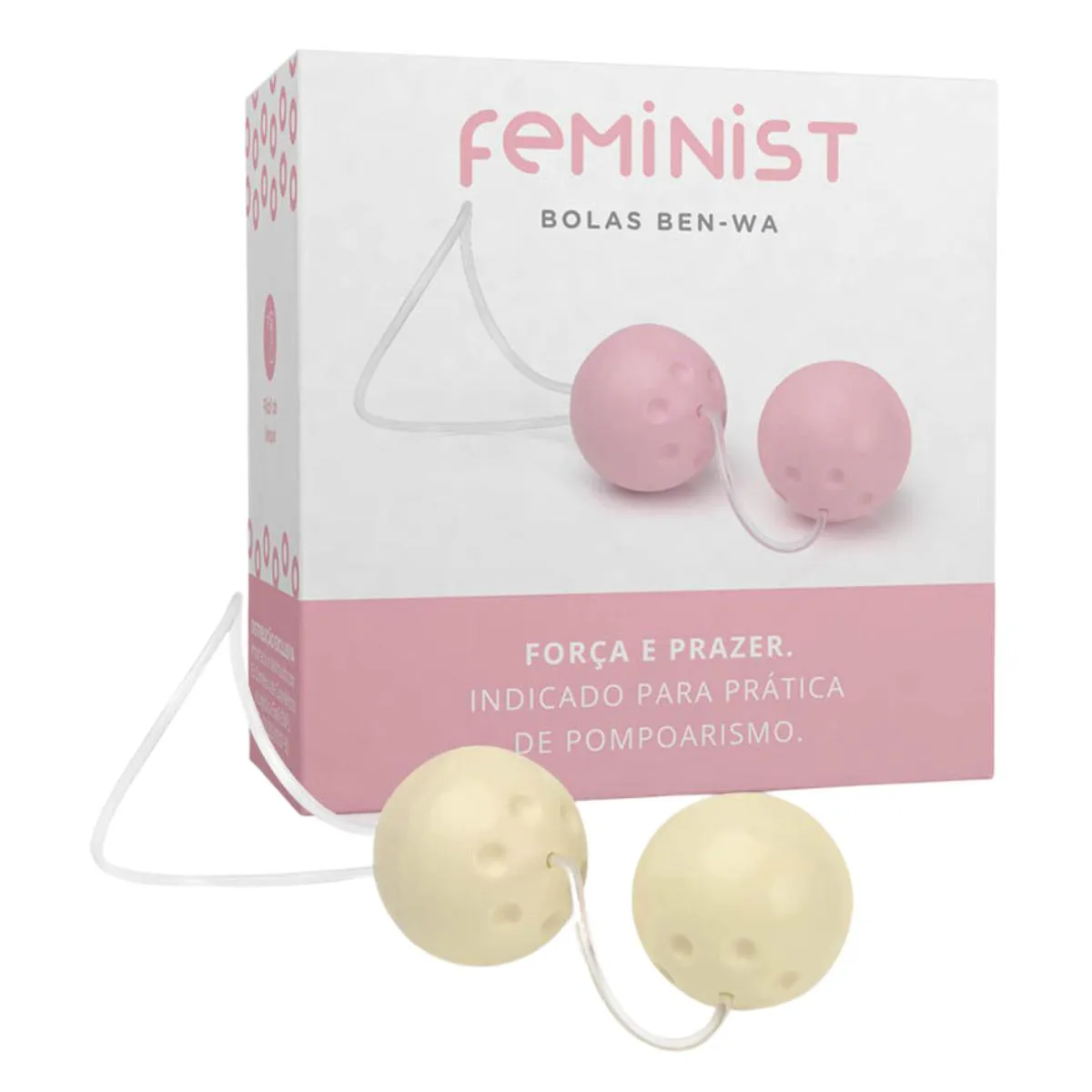 Conjunto ben-wa feminist com 02 bola - marfim