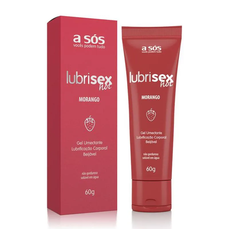 Gel Lubrificante Lubrisex Morango Hot 60g