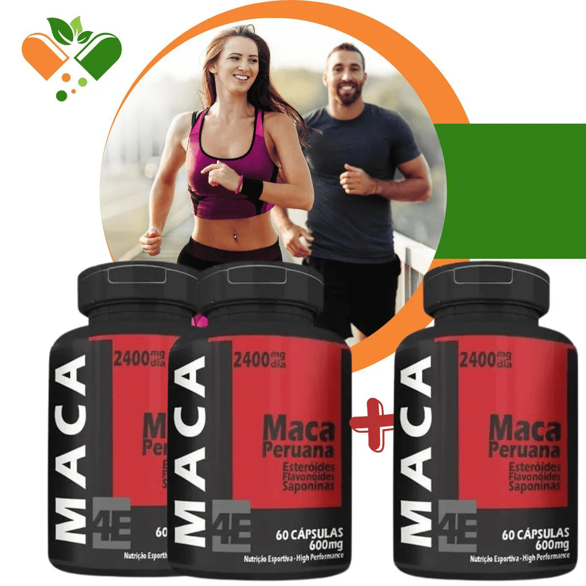 Compre 2 Leve 3 Potes Maca Peruana 600mg 60 cápsulas