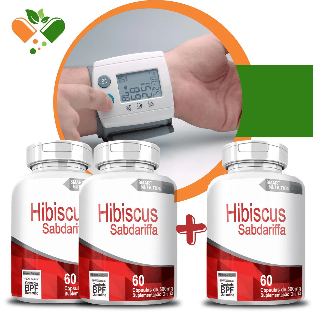 Compre 2 Leve 3 Hibisco 500mg 60 cápsulas
