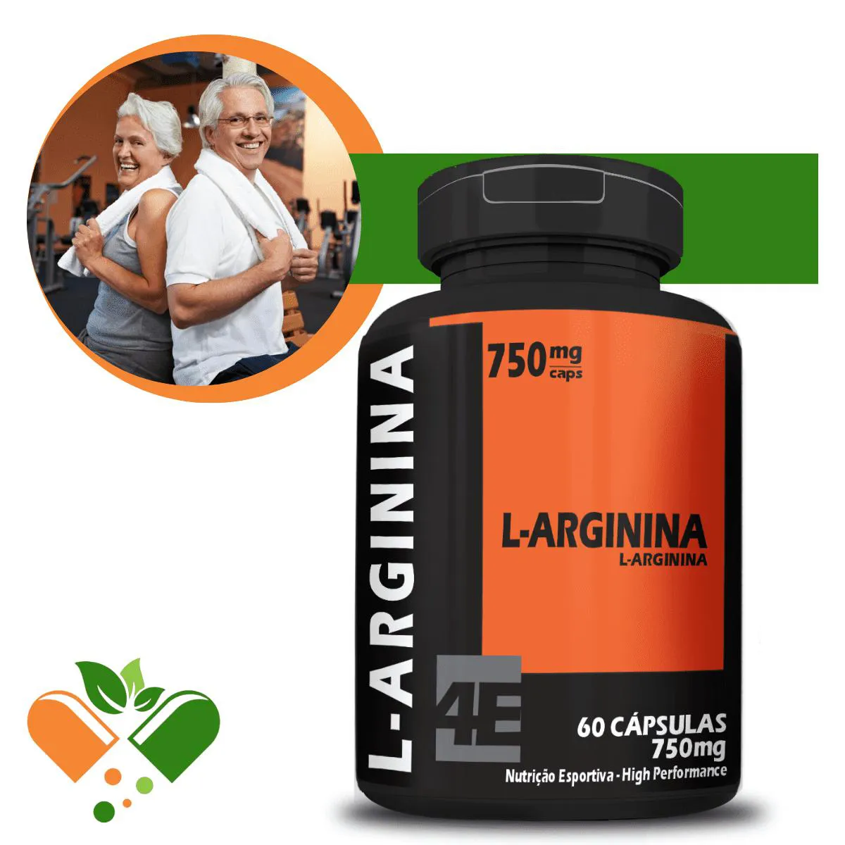 L - Arginina 750mg 60 cápsulas