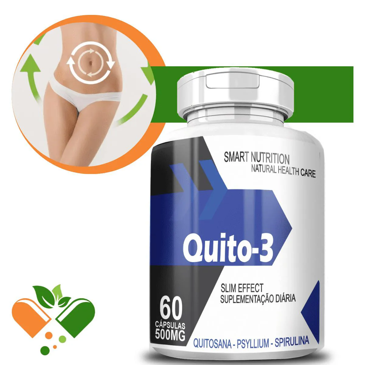 Quito 3 500mg 60 cápsulas