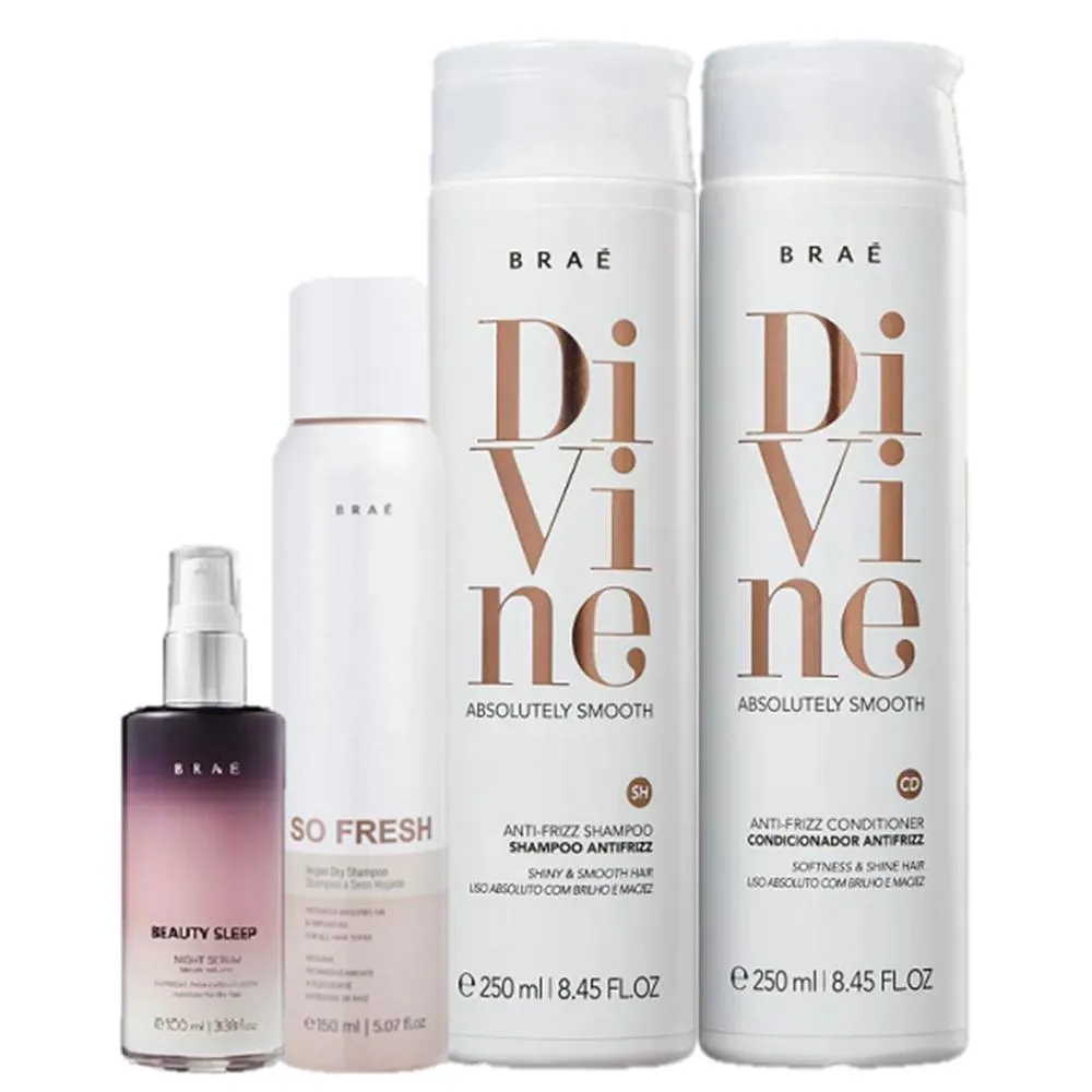 Braé Divine Anti Frizz Duo 250ml Beauty Sleep 100ml e So Fresh 150ml
