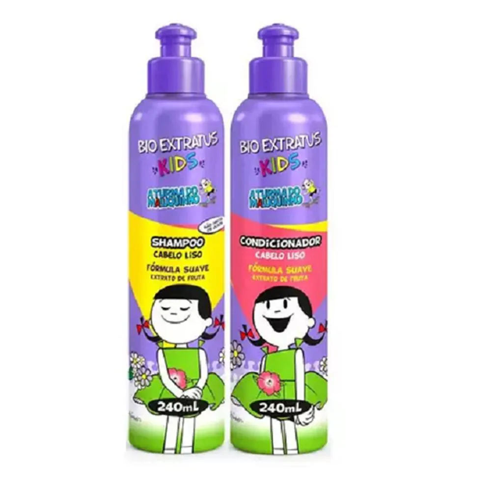 Kit Bio Extratus Kids Cabelo Liso Duo 240ml