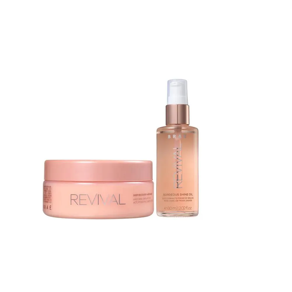 Braé Revival - Máscara de Reconstrução 200g+gorgeous Shine Oil 60ml