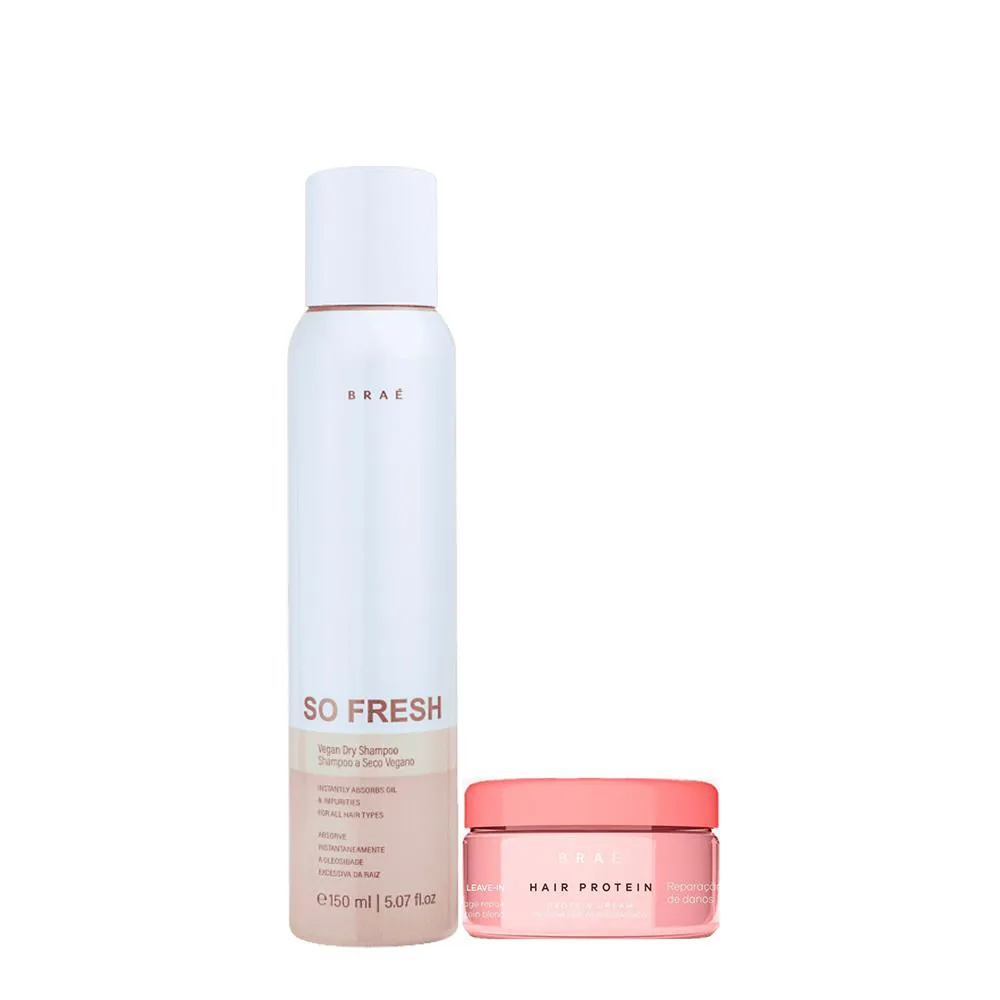 Kit Braé So Fresh Shampoo a Seco e Hair Protein Proteína Concentrada (2 Produtos)
