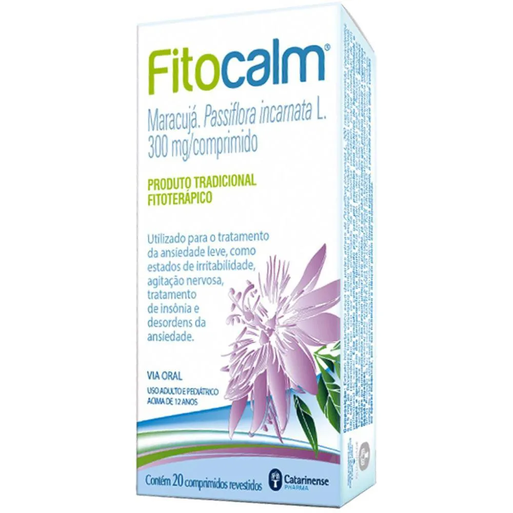 Fitocalm 300mg 20cpr Rev Catarinense Passiflora