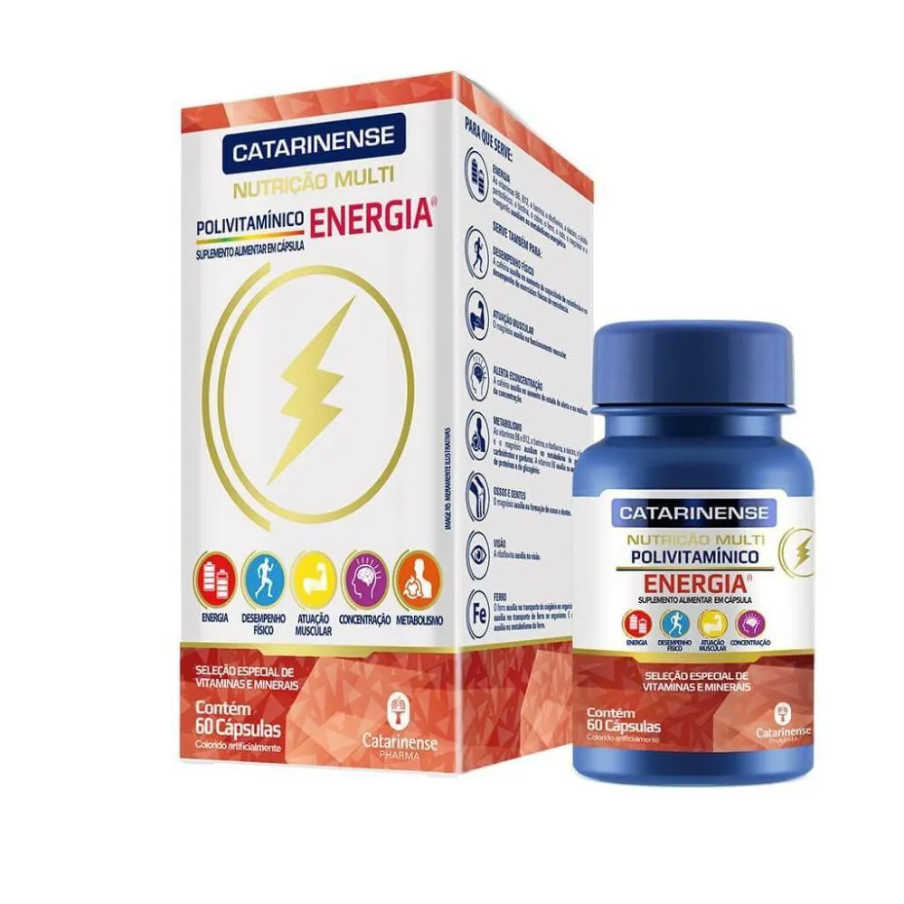 Polivitaminico Catarinense Energia Multi Nutricao 60caps