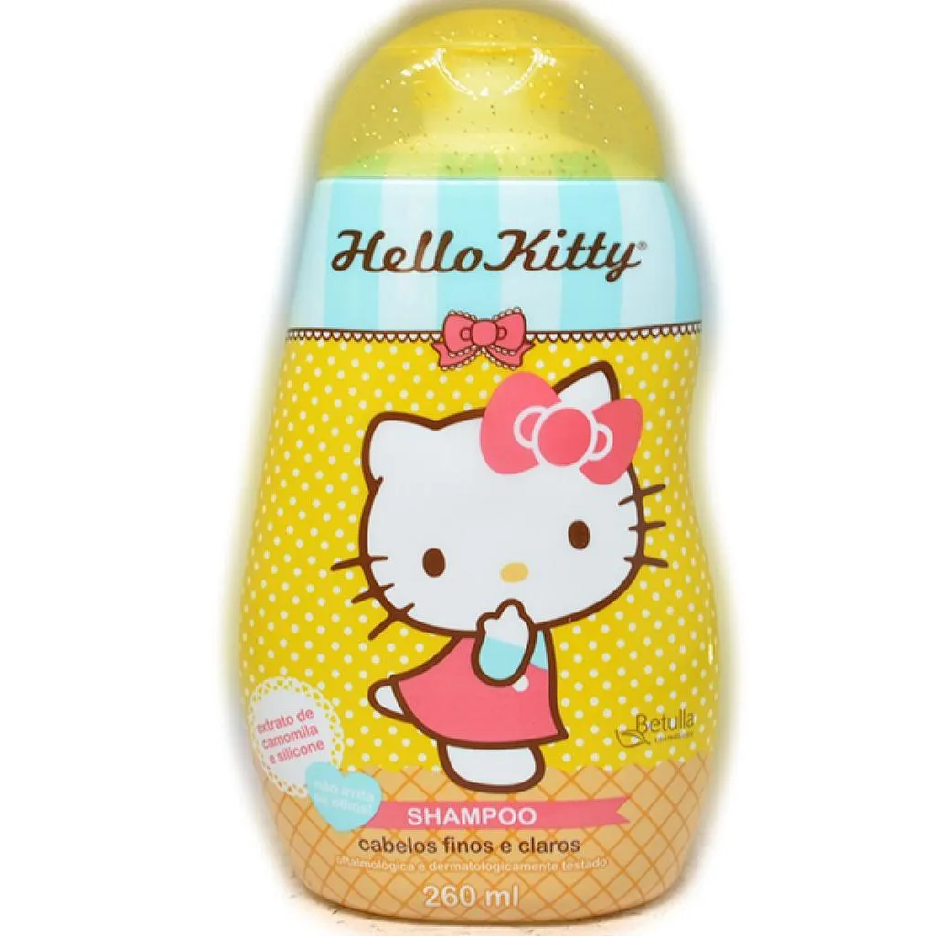 Shampoo Hello Kitty 260ml Cabelos Finos e Claros