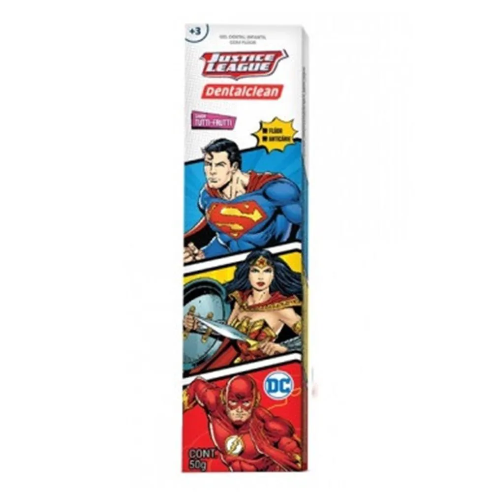 Gel Dental Infantil Dentalclean Justice League 50g