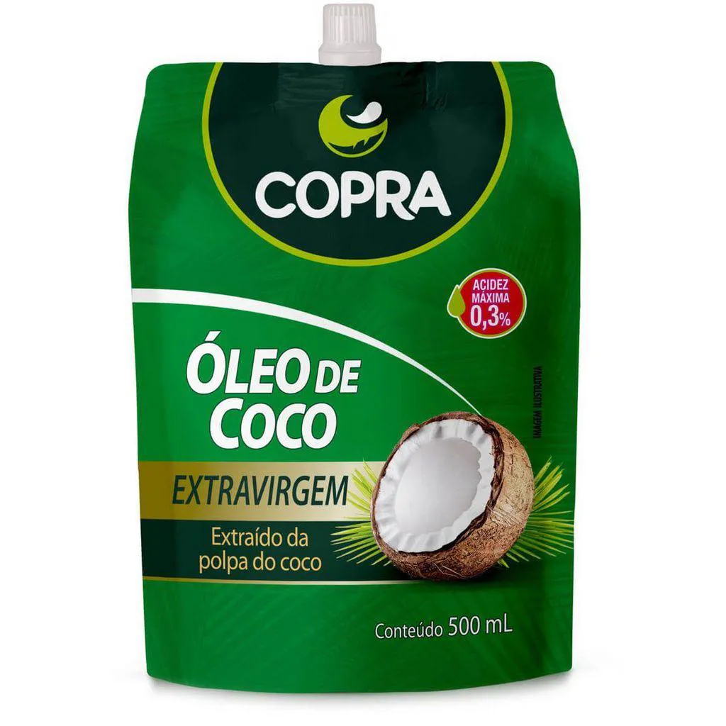 Óleo de Coco Extravirgem 500ml Pouch - Copra